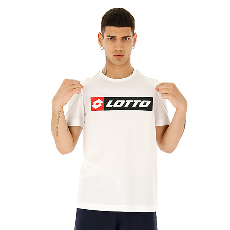 Lotto Performance Logo Tee (M) (White)