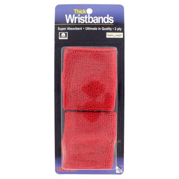 Tourna Super Thick Wristbands (2x) (Red)