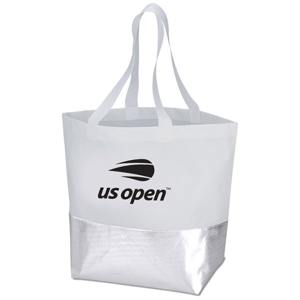US Open Tyvech Cotton Tote (Silver/White)
