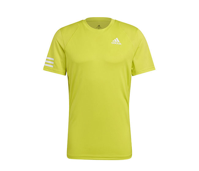adidas Club 3 Stripe Tee (M) (Yellow)