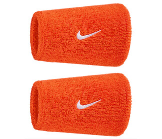 Nike Swoosh Classic Doublewide Wristbands (2x) (Team Orange)